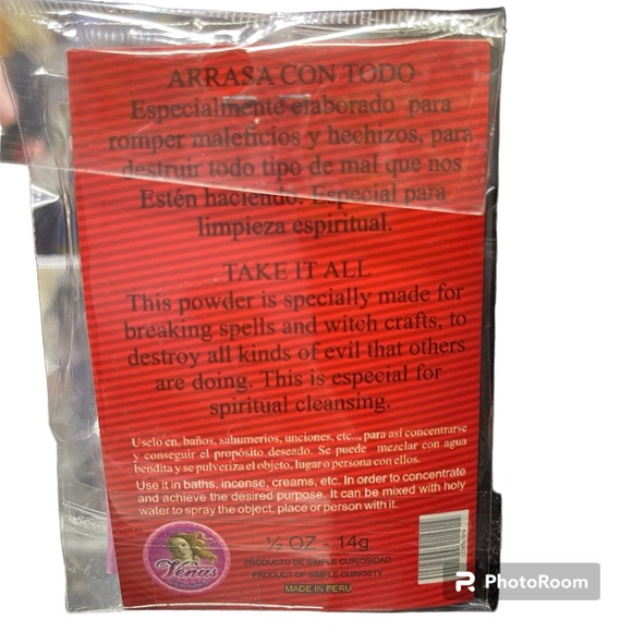Destroys everything spiritual powder for candles/ polvo espiritual arrasa todo - Picture 2 of 2